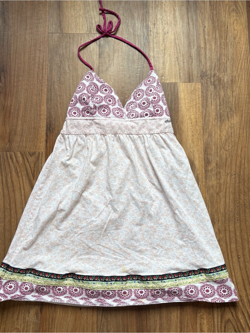 vintage skater 2000s multicolored element halter dress